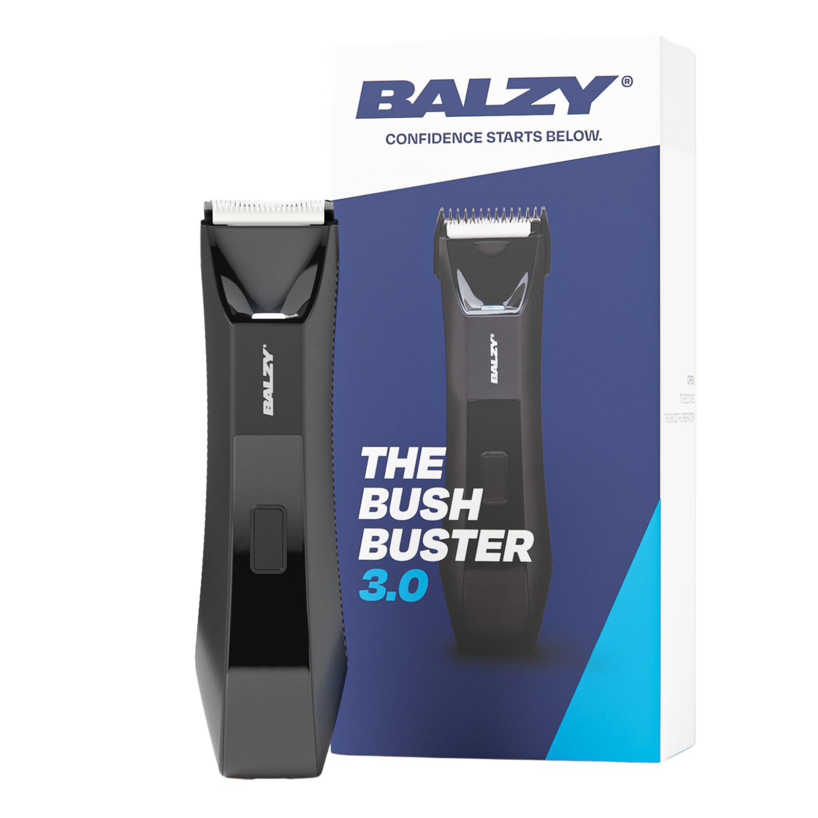 BushBuster 3.0 - Tondeuse de Corps pour Hommes - Tondeuse Parties Intimes - Bodygroomer pour Sous la Douche - Sans Fil - Noir