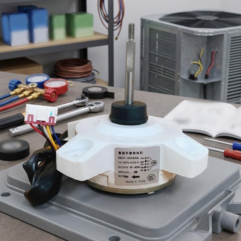 Bürstenloser DC-Klimaanlagen-Lüftermotor, DC310 V, 24 W, geräuscharm, effizienter Kühlmotor mit 8 mm Schaft und 96 mm Kabel, für AC-Reparatursysteme