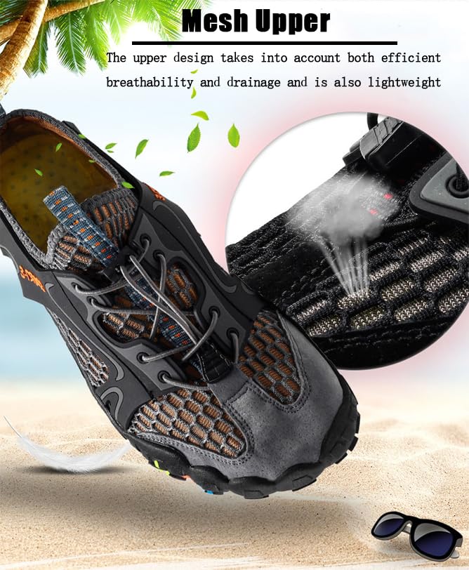Barefoot Shoe for Women Men Aqua Barefoot Beach Swim Water Shoes Lightweight Sports Quick Dry Creek Shoes for Water Sport Surf Diving Sailing Travel4