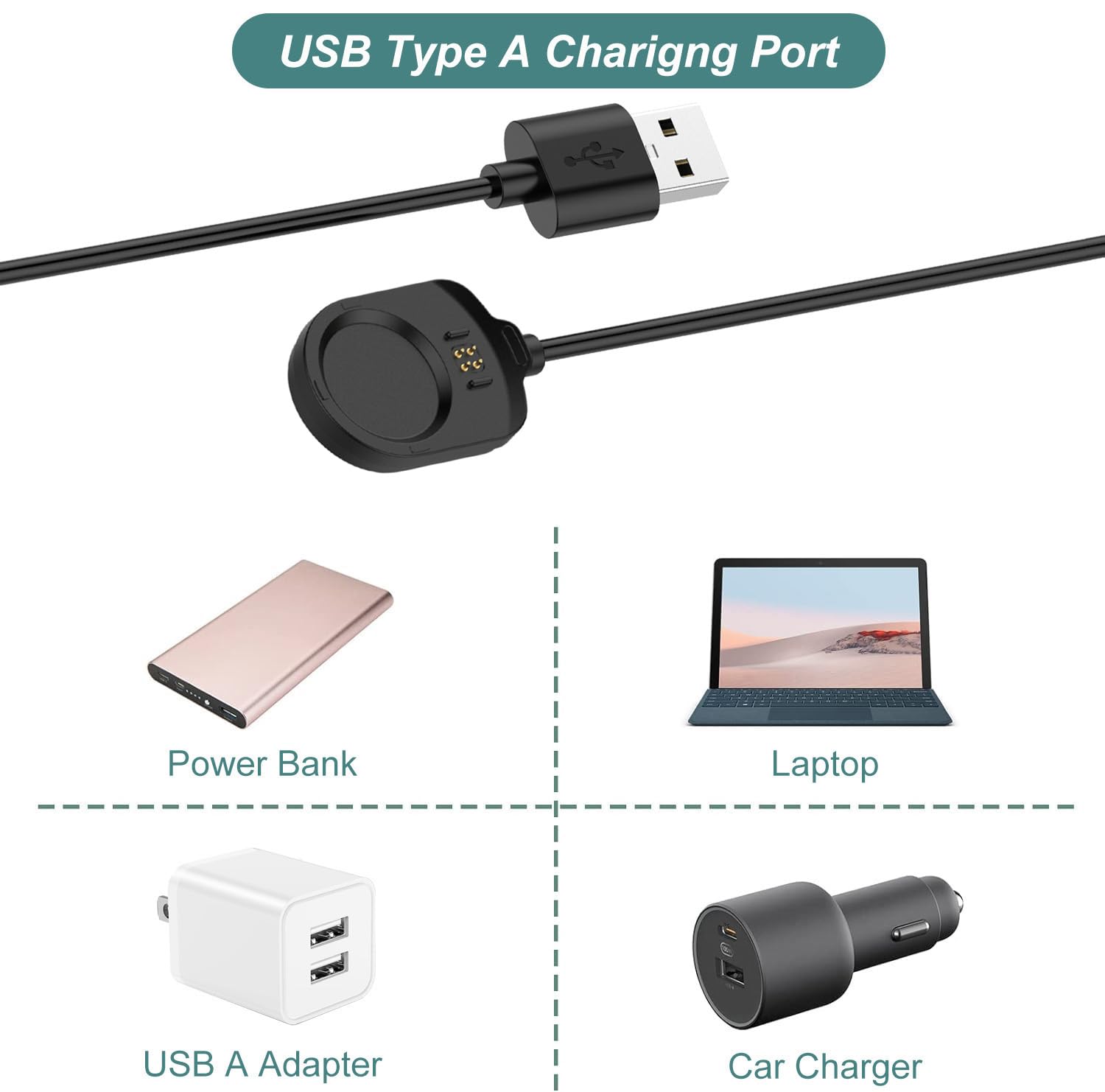 Amazon.com: Charger for Garmin MARQ Gen 2 Smart Watch (3.3ft/1m