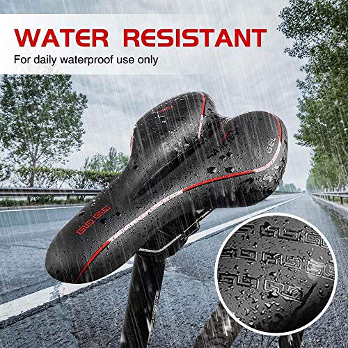 Sanctus Comfortable Bike Seat Men Women Gel Bicycle Saddle Padded Replacement Comfort Road Exercise Bikes Cushion With Waterproof Cove For Mtb Mountain Bike Road Bike Exercise Bike #TOP2