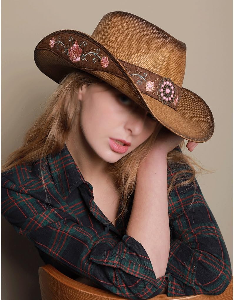 Western Cowboy Hat, Men's and Women's Breathable, Outdoor Travel, Sun Protection, Shading, Beach