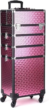Multifunctional multi-layer trolley case aluminum alloy makeup box artist and toolbox