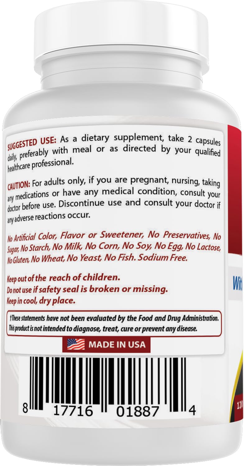 Best Naturals Saw Palmetto 10:1 Extract Prostate Supplements for Men - 120 Capsules - Made with Pygeum Bark 4:1 Extract & Pumpkin Seed Powder — Amazon image 7