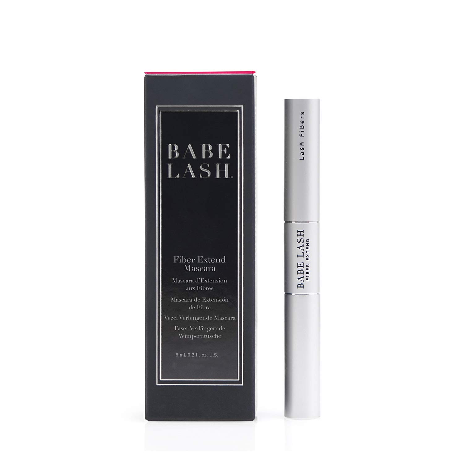 Babe Lash Fiber Extend Mascara, SmudgeProof, Longlasting & No Clump Formula, Peptide & Natural Extract Nourish & Condition Lash, Adds Volume to Your Lash - Lash Extender, Perfect for Eye Makeup - 6 mL