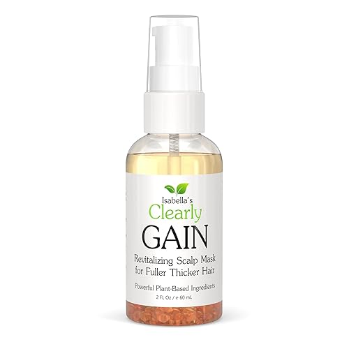 Clearly GAIN, Tratamiento de crecimiento del cabello y engrosamiento del cuero cabelludo para hombres y mujeres  Suero 100% natural con ricino,