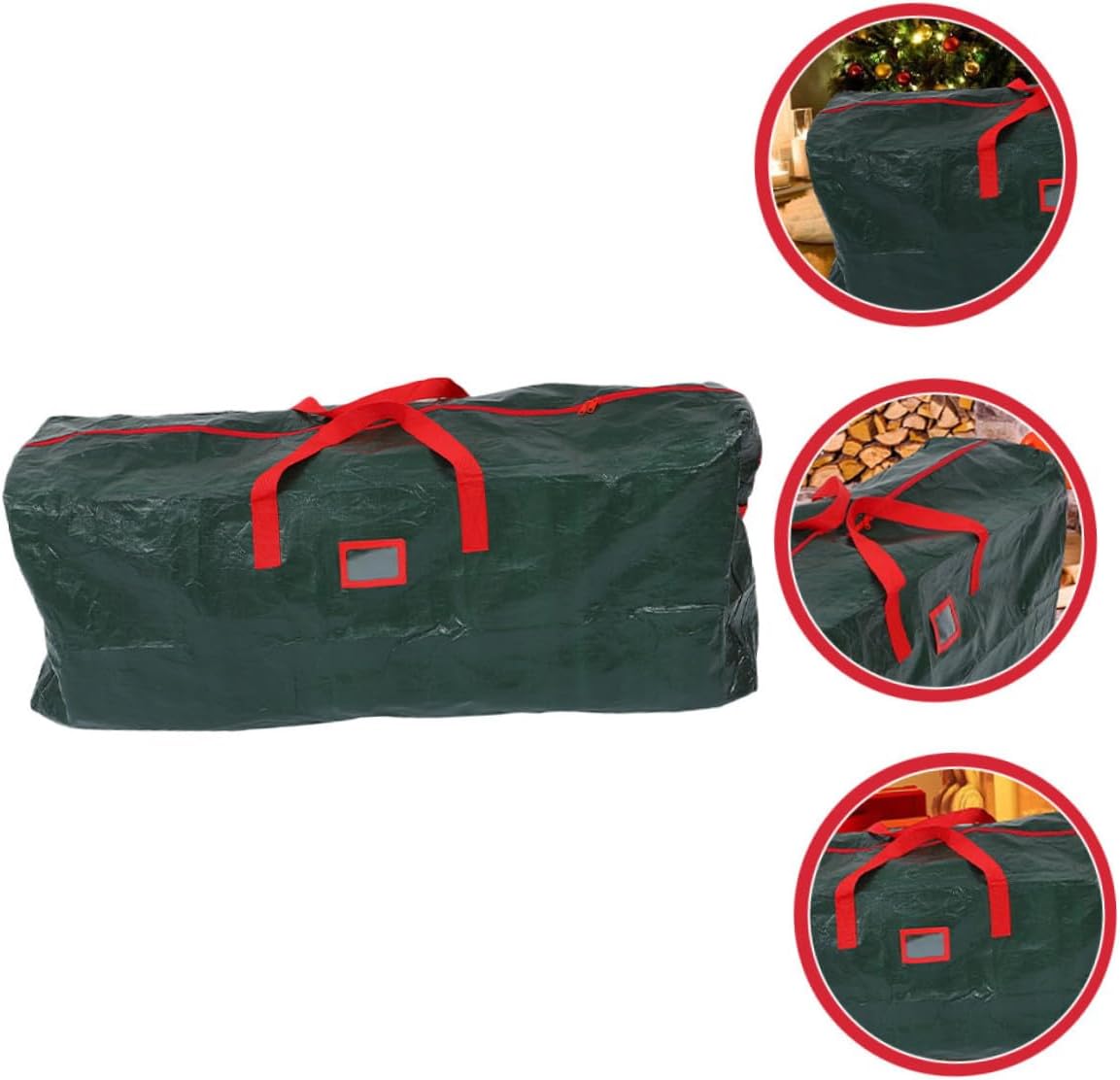 Christmas Tree Storage Bag Xmas Green Polyethylene Foldable Dust Resistant