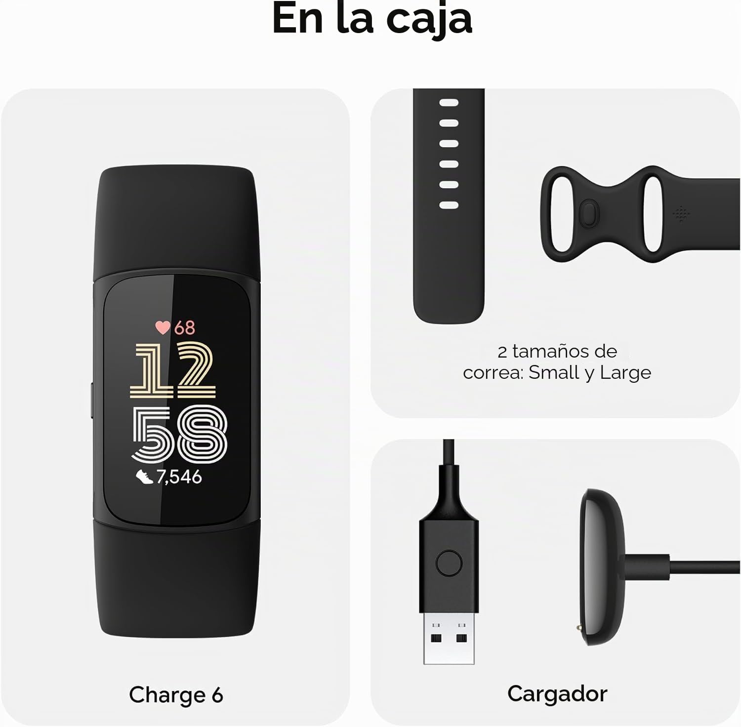 Fitbit Charge 6 Rastreador de Actividad con Premium 6 Meses, Batería 7 Días, Google Wallet y Maps