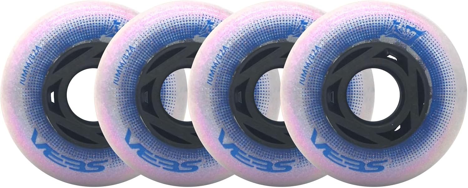 Skate Wheels Replacement, Skateboard Wheels 4 Pack 82A Inline Roller Skate Wheels Indoor 's Roller Roller Skate Wheels Indoor for Roller Blade Wheel Replacement