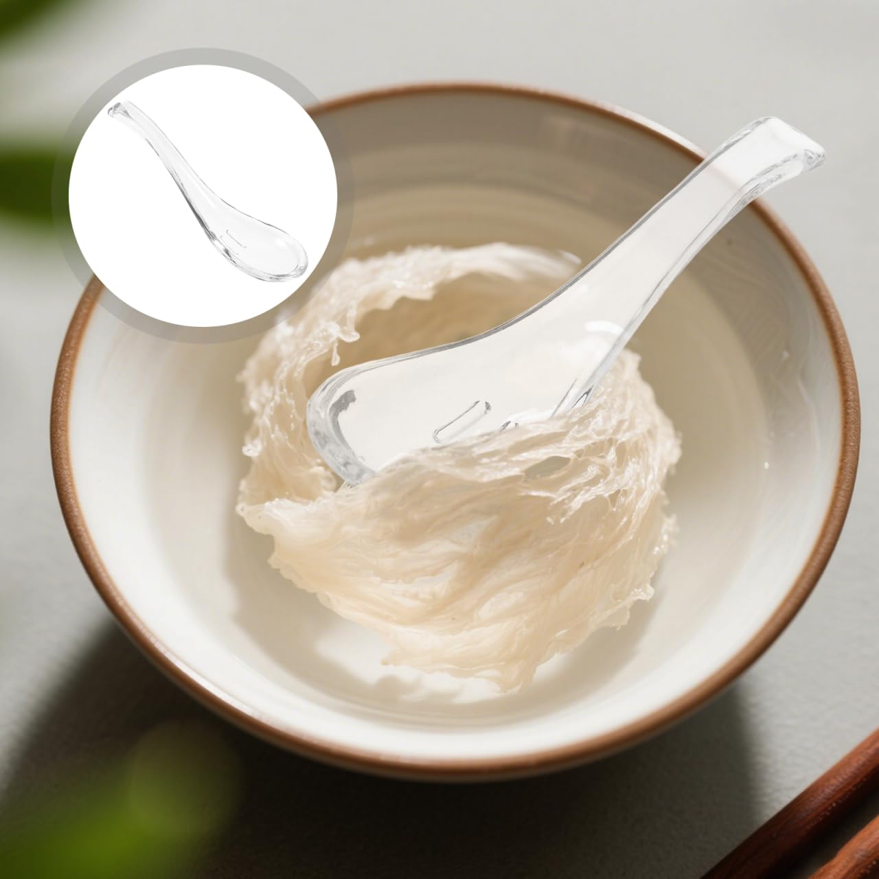 Glaslöffel 2 Stück Multifunktionslöffel Für Zuhause Dessertlöffel Suppenlöffel Frühstückslöffel Servierbesteck Für Küche Kaffee Restaurant 13.00 X 4.00 X 3.50 Cm