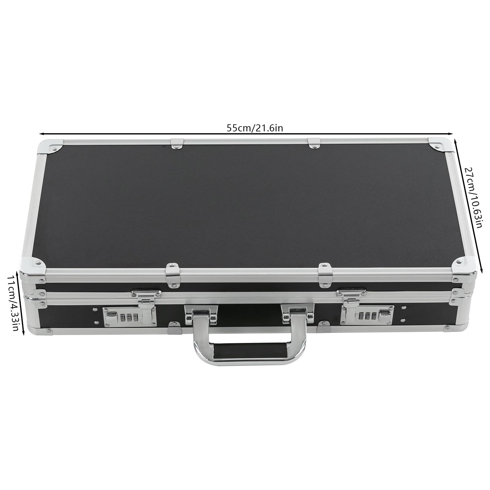 Barbiere case portatile, con due lucchetti a combinazione, organizer per attrezzi da viaggio, stile Barber Stylist, borsa per il trasporto (argento)