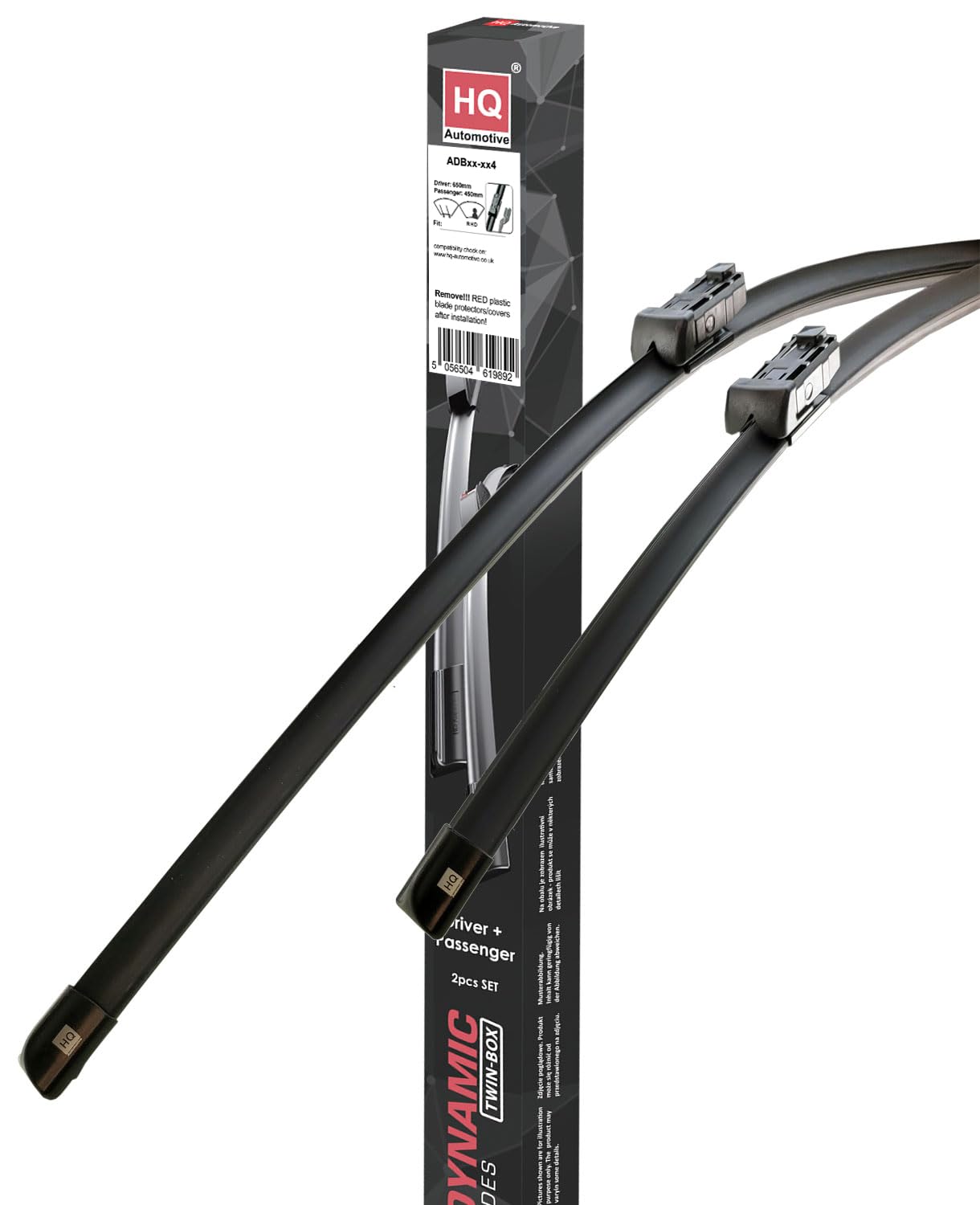 HQ Automotive Wiper Blades for TESLA Model X SUV (2021 and later) Front Wipers Replacement Kit
