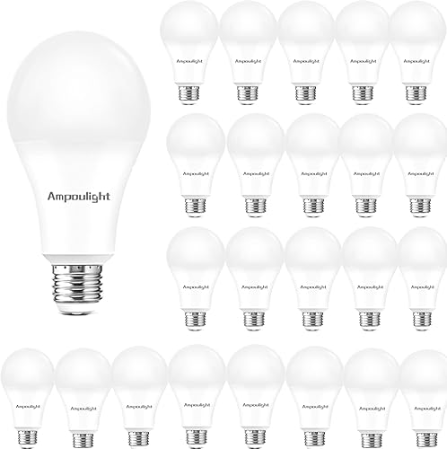 Bombilla LED equivalente a 60 W, A19 blanco cálido 2700 K, no regulable, E26, base de tornillo mediano, bombilla de 9 W (24 paquetes)