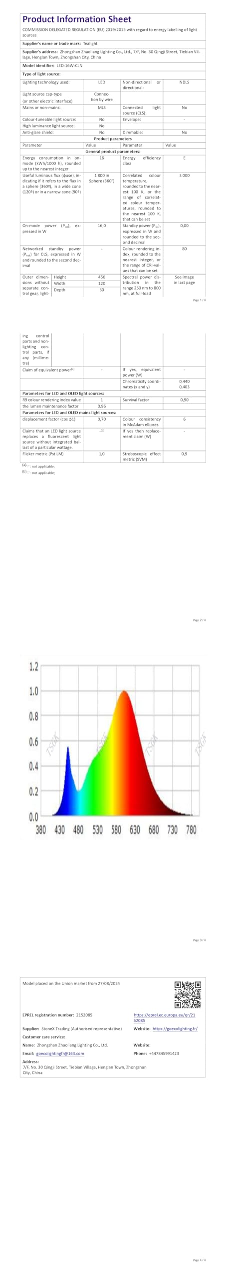 Lampa ścienna LED do wnętrz, 16 W, nowoczesna, 3000 K, ciepłe białe światło, lampa ścienna do salonu, sypialni, korytarza, łazienki, 45 cm