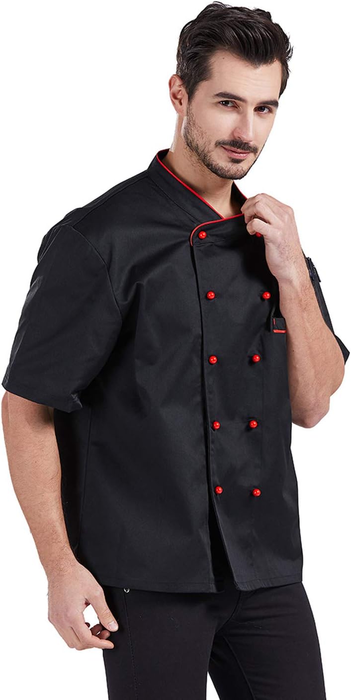 Nanxson Unisex Men' Chef Jacket Summer Short Sleeve Breathable Apparel Work wear Uniform CFM0048 - Image 2