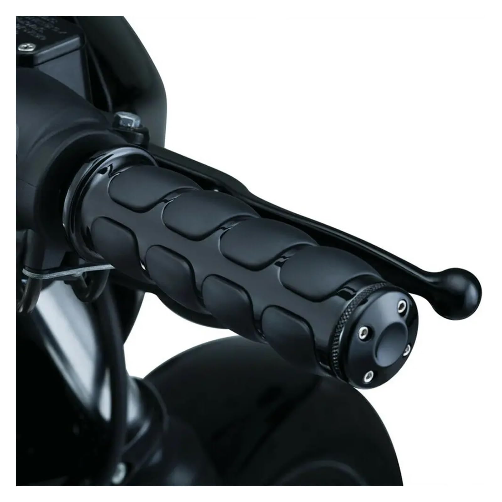 Empuñaduras Manillar Tapas Universales para Manillar De Motocicleta, Empuñaduras Antideslizantes para Ayudar Al Acelerador, Funda De Goma para Manillar De Motocicleta(B Black)