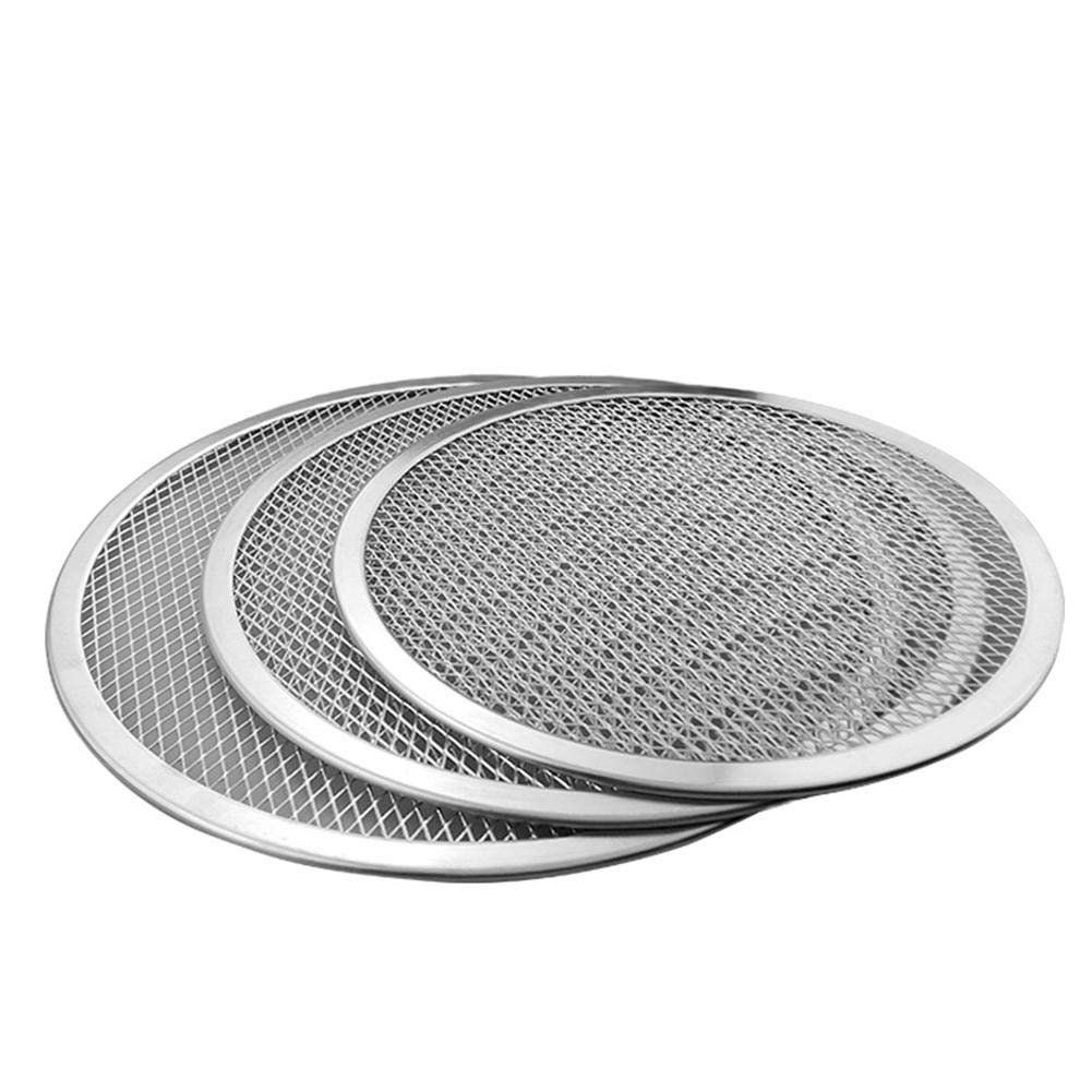 Piatto per Pizza 1 pz 6-22 Pollici Riutilizzabile Antiaderente in Alluminio a Maglie per Pizza teglia da Forno Porta Pizza teglia per Pizza per casa Pizzeria Pizza Acciaio (6 Pollici) (10 Pollici)