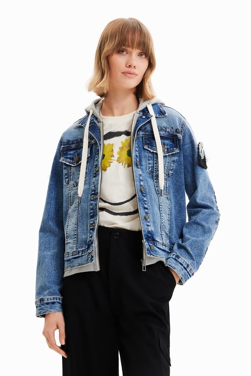 Desigual Women's CHAQ_MARILINA 5053 Denim MEDIUM WASH, Blue, L