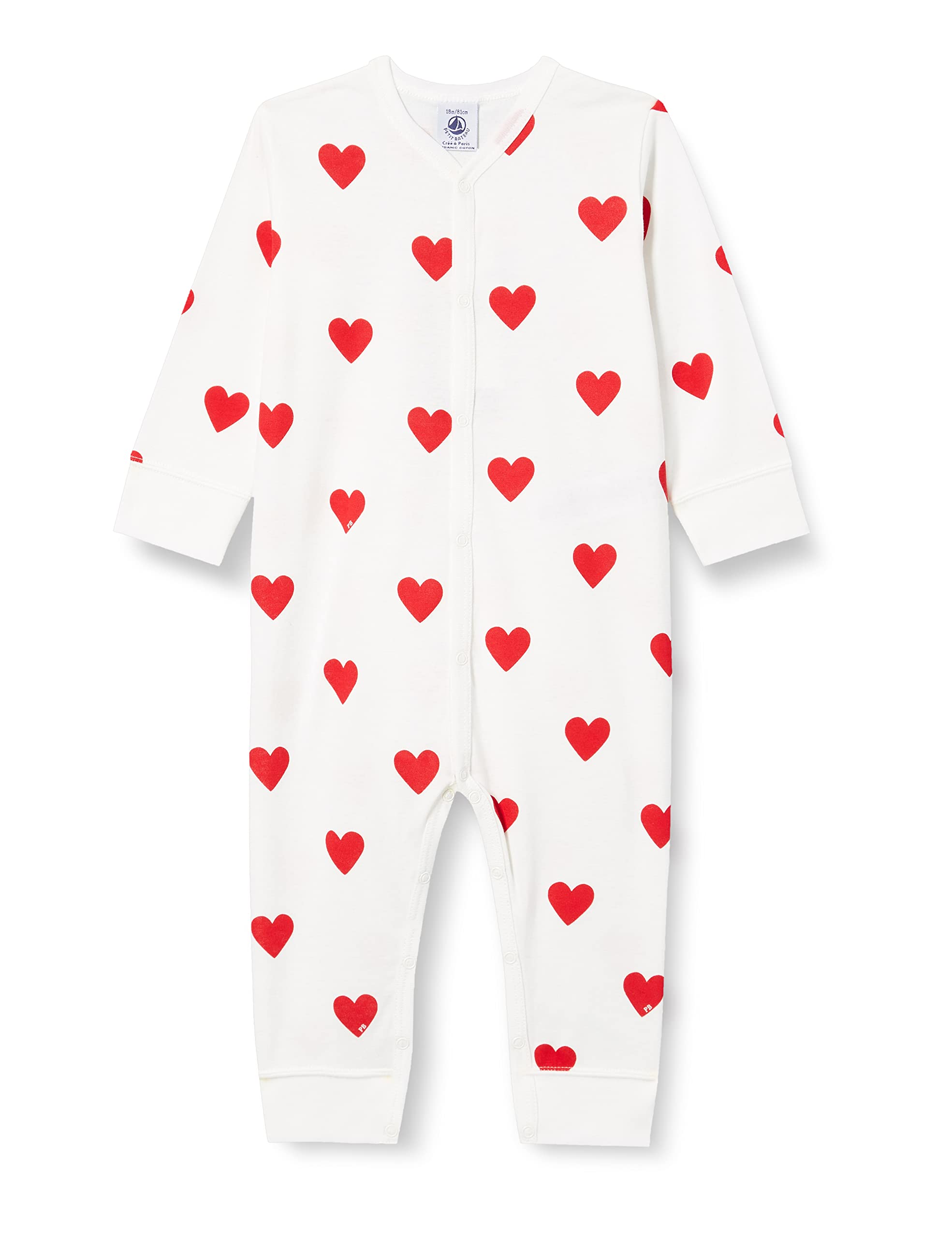 Petit Bateau Baby - Mädchen A00e9 Pyjama ohne Fuß für einen Guten Schlaf (1er Pack)
