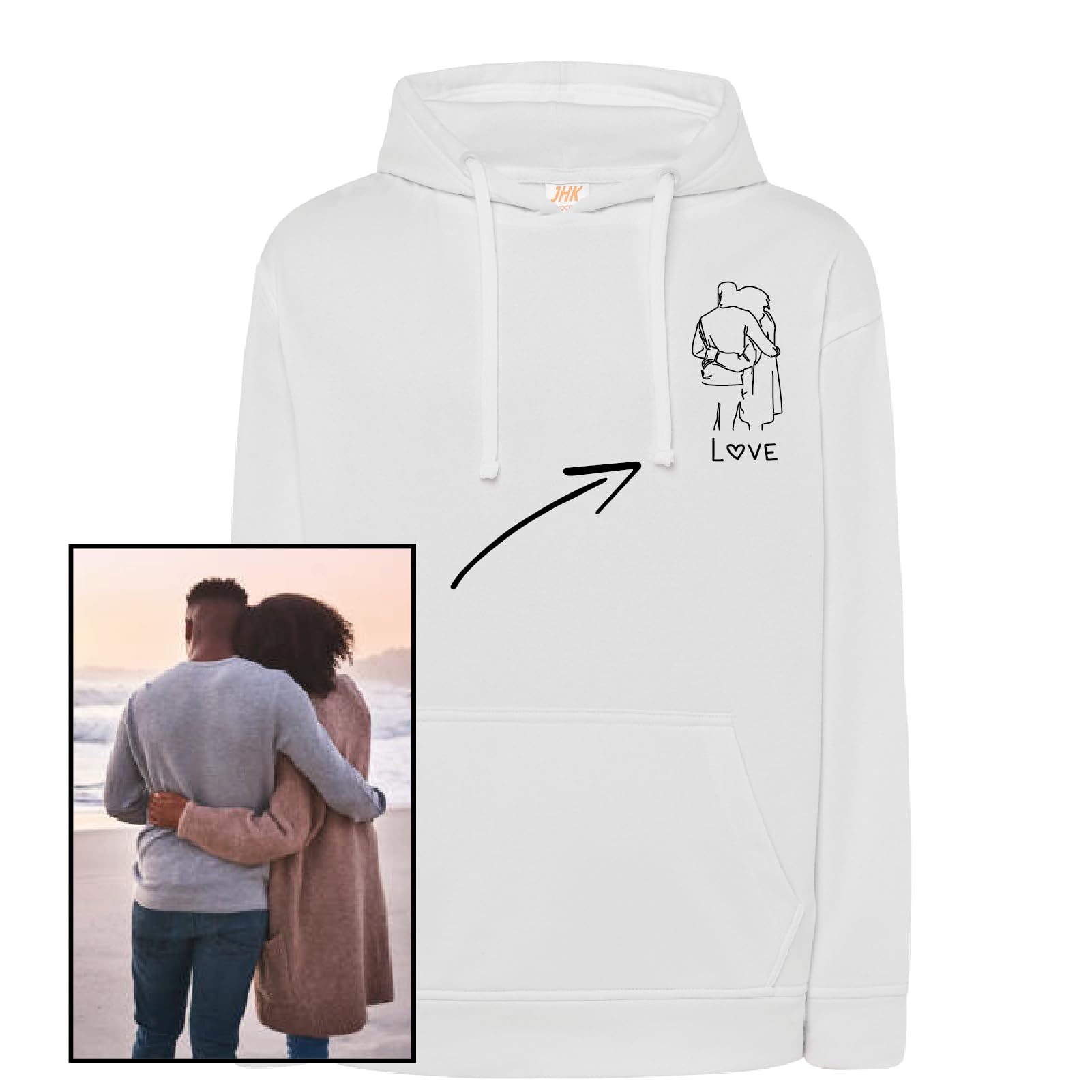 Felpa Con Cappuccino Oversize Con Schema Di Italia - Foto 7