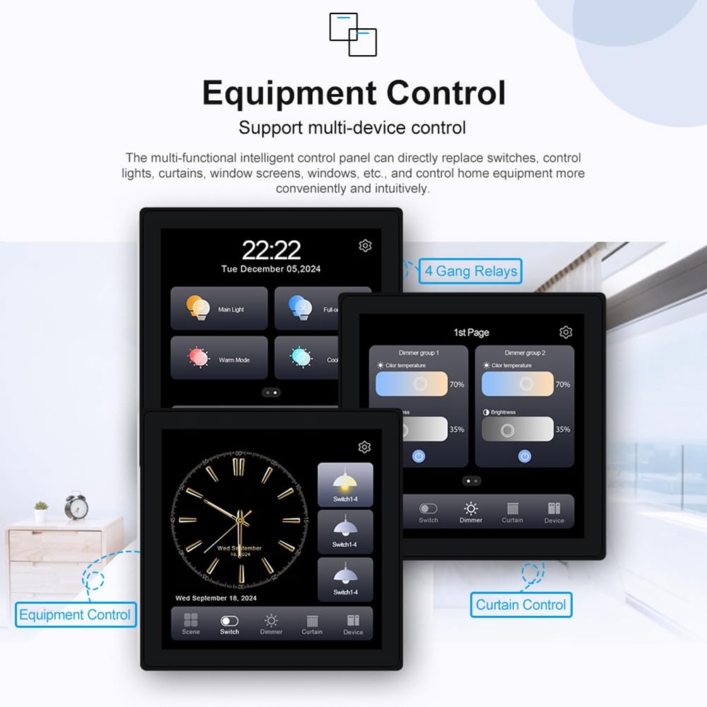 Tuya T3e Pro Control Panel Control Panel dotykowy Zigbee Inteligentny Home Wall Push Light Switch Czarny