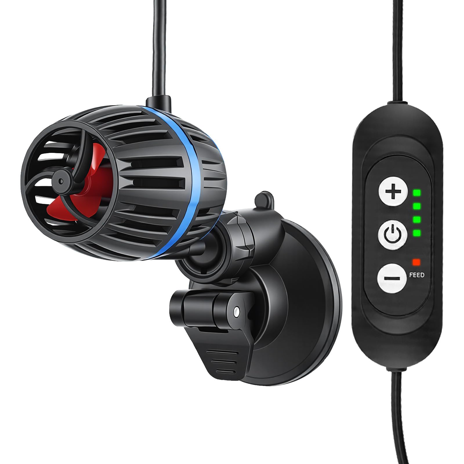 Aquarium Wave Maker Pump, 7.5W 360° Rotating Aquarium Circulation Pump, 4 Wave Modes Ultra-Silence Fish Tank Powerhead, Water Circulation Pump for Coral Reef and Freshwater (7.5W)