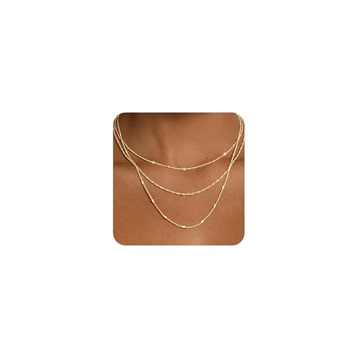 Yoosteel Layered 14k-Gold-Plated Necklace for Women,Necklaces Stack Jewelry