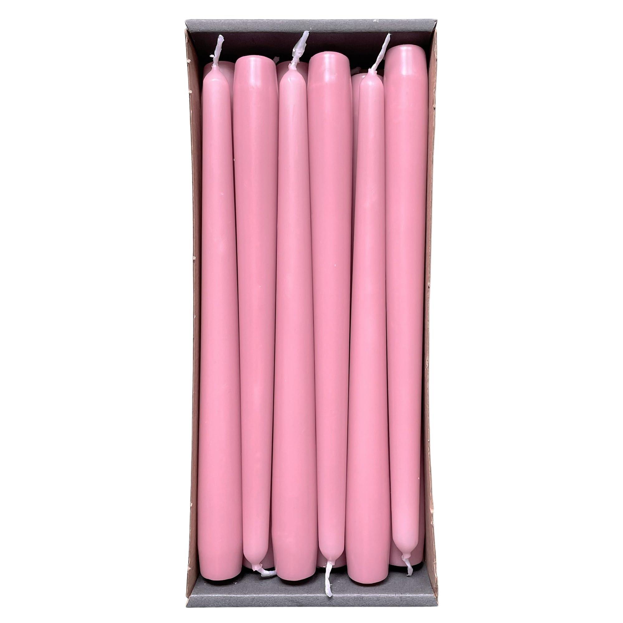 Nordring - Velas puntiagudas, 2,3 cm x 25 cm de alto, rosa viejo, 12 unidades