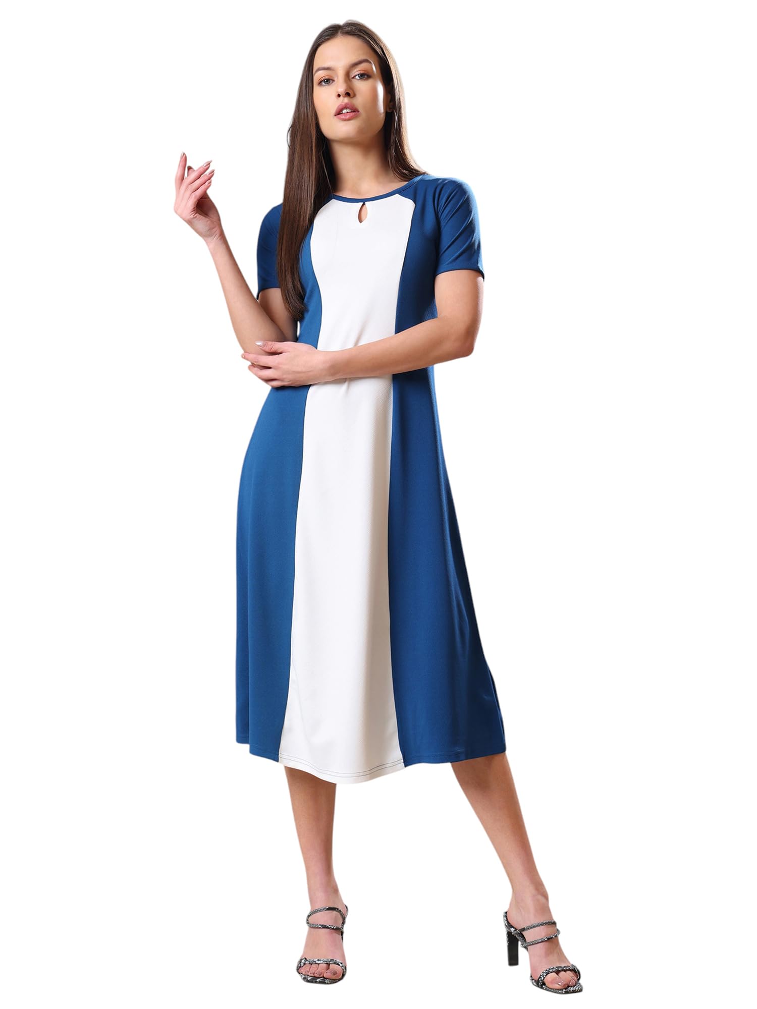 Purvaja Womens A-Line Midi Dress (Bely-178_Dark Blue_Xx-Large)