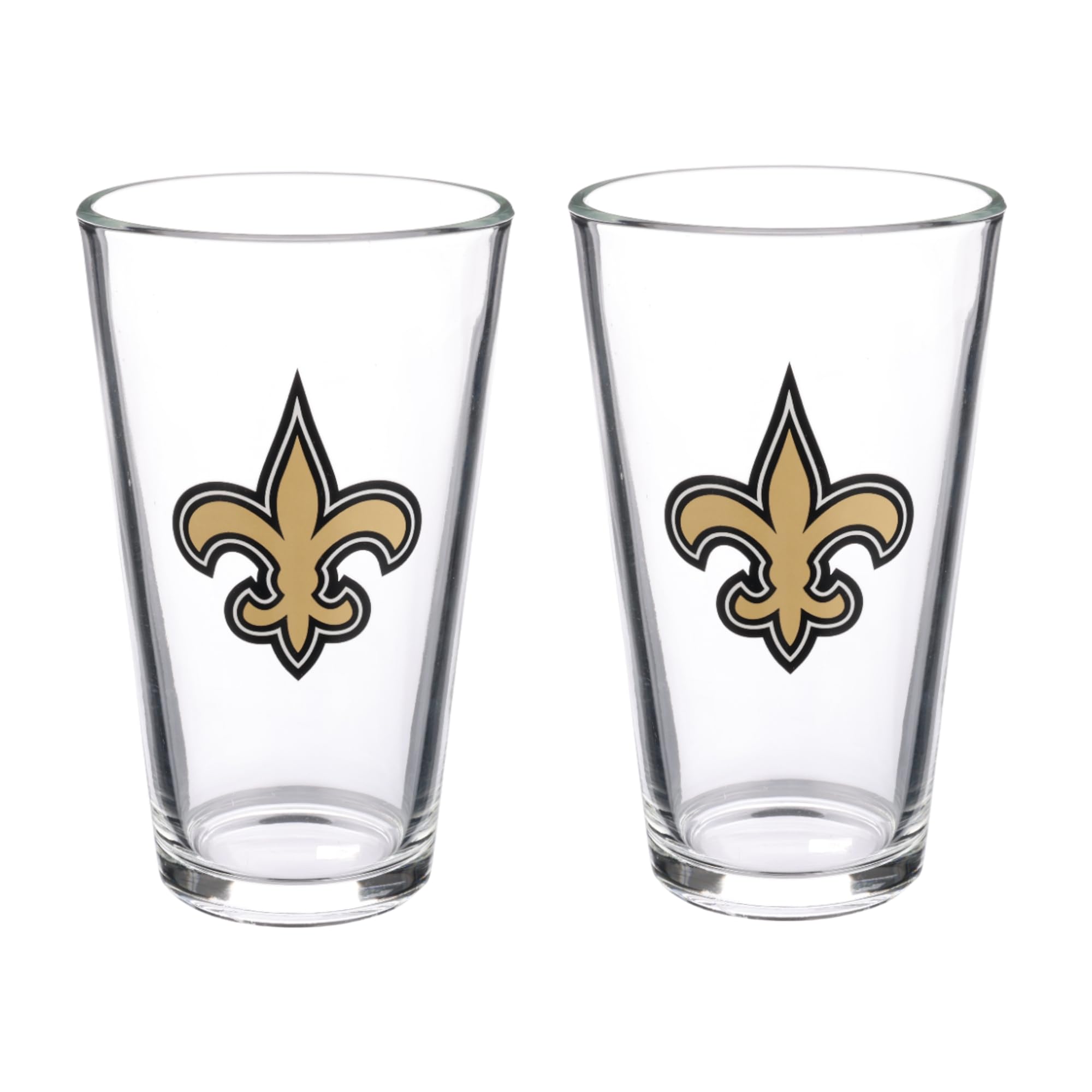 The Memory Company Officially Licensed 2-Pack Glass Beer Pint, New Orleans Saints