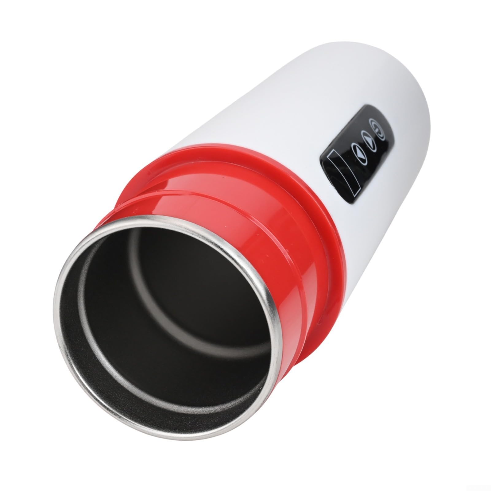 Hervidor eléctrico de viaje, 500 ml, LCD, 12 V/24 V, color blanco