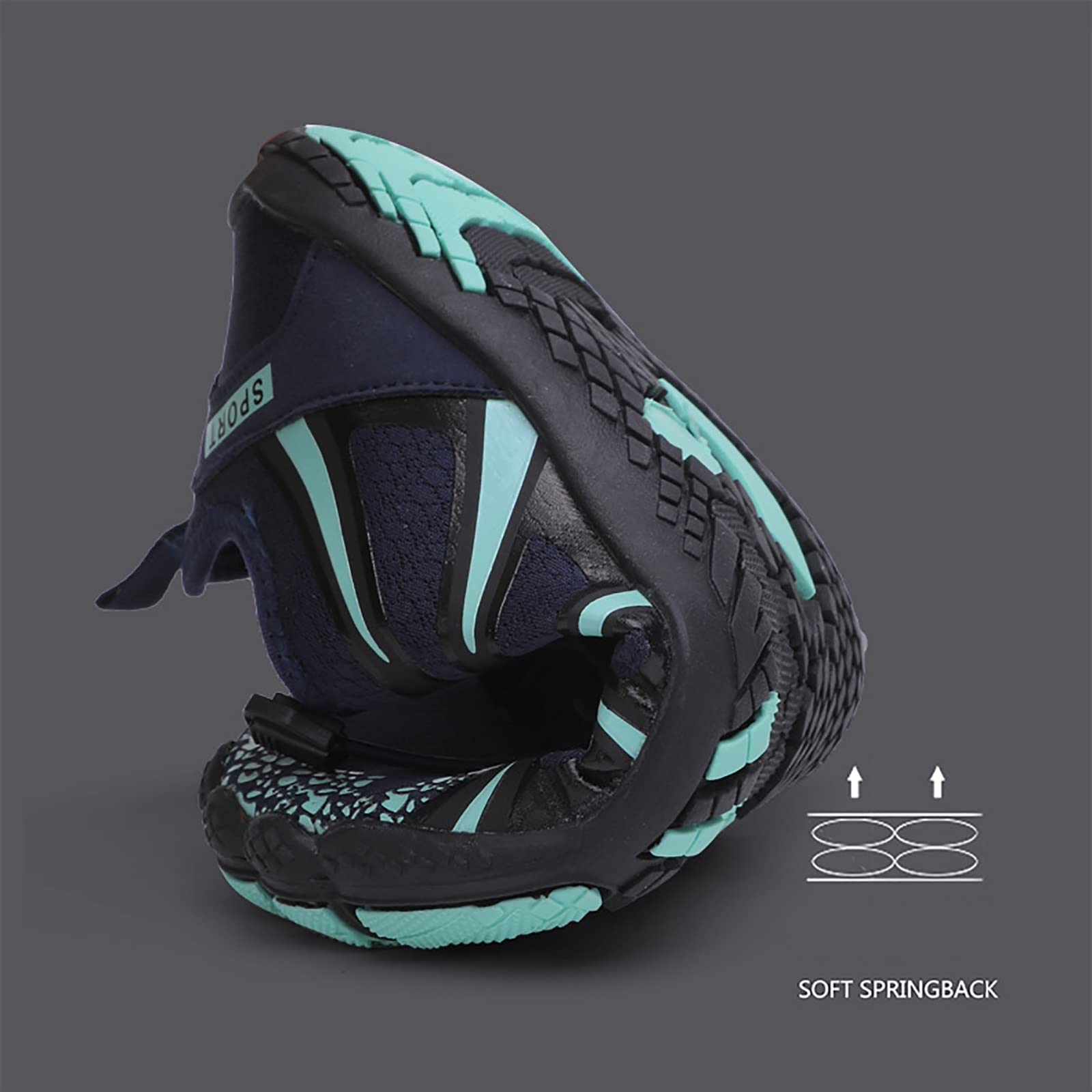 Damskie i męskie buty do wody, Trekking Komfort Na co dzień Oddychające antypoślizgowe Boso Szybkoschnące wsuwane sandały sportowe, na plażę Pływanie Surfing Buty do brodzenia