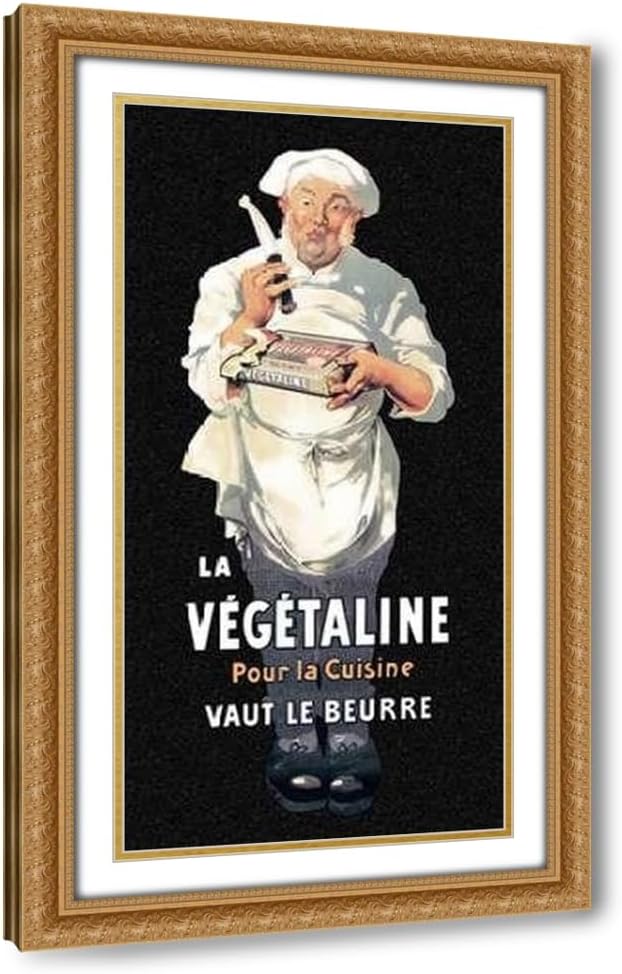 ArtDirect Cooks: La Vegetaline - Pour la Cuisine Custom Framed Art Print Giclee Print or Canvas Options with Various Sizes and Customization by Advertisement