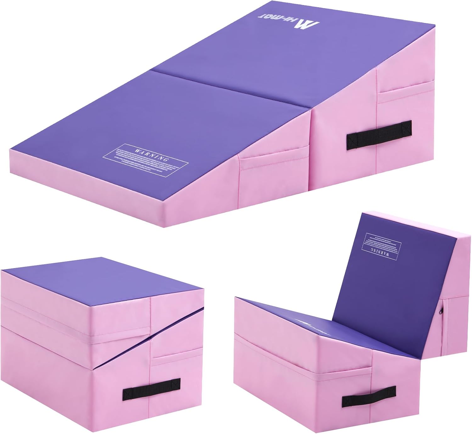 Gymnastics Cheese Mat Incline Wedge Mat, Folding Gymnastics Mat for Kids Tumbling, Indoor/Outdoor Skill Shape Training & Exercise equipment Home Gym Yoga