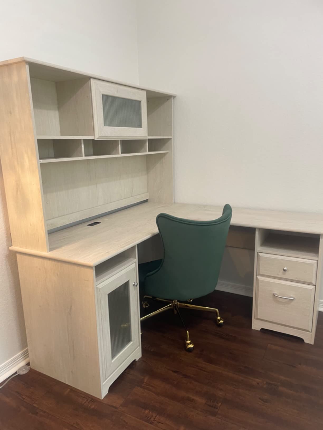 34/mo Finance Bush Furniture Cabot 60W L Shaped Computer Desk in