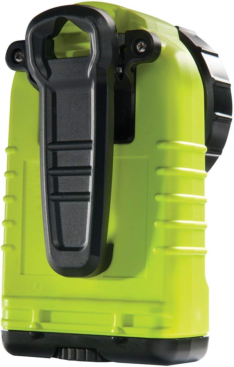 PELI 3765Z0 Linterna LED Recargable de ángulo Recto y con Certificado de Seguridad ATEX Zona 0, Bomberos y Uso Industrial, Resistente al Agua IPX4, 194 Lúmenes, Color: Amarillo