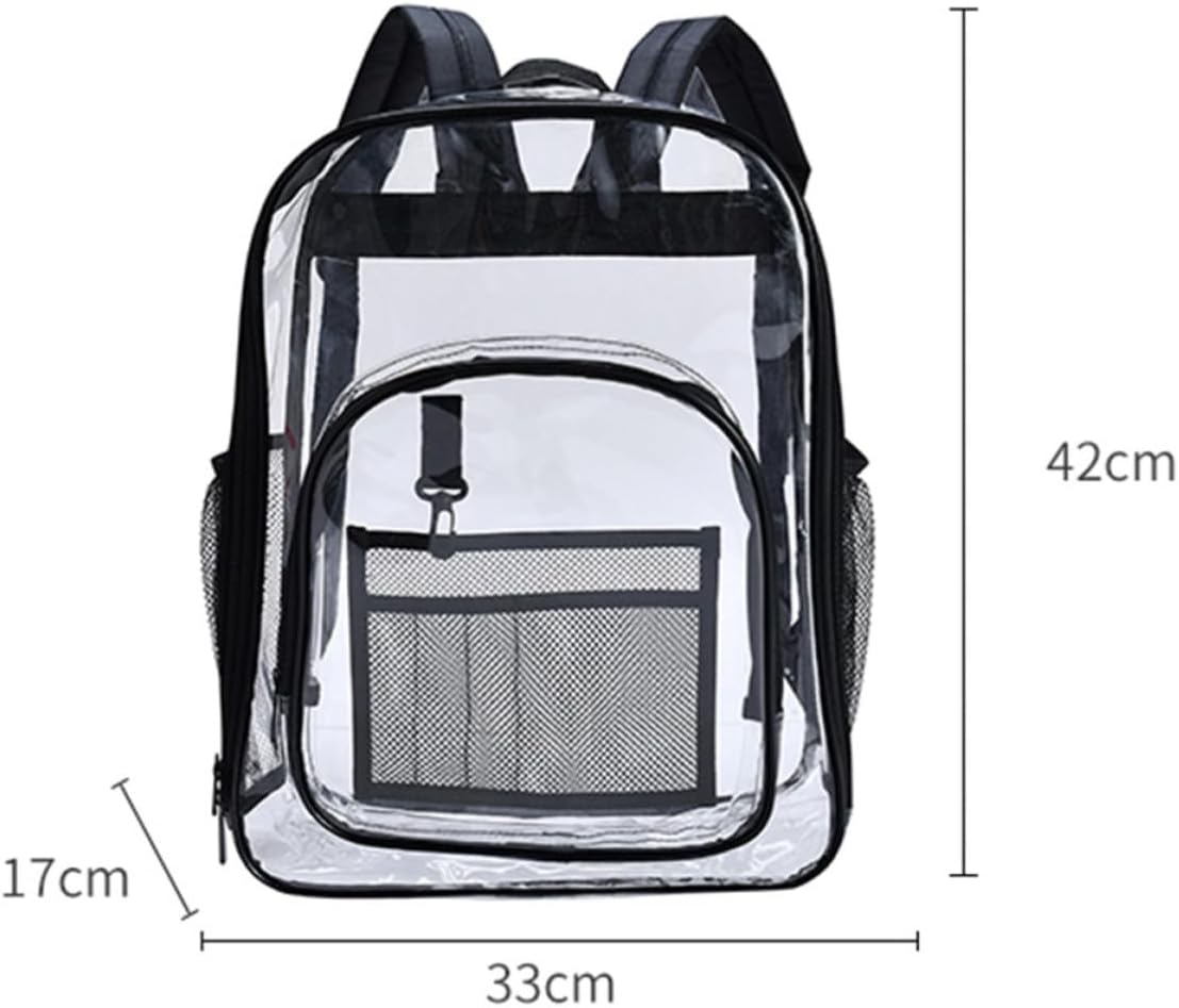 Kichvoe PVC Backpack Large Capacity Lightweight Black Travel Daypack image 2