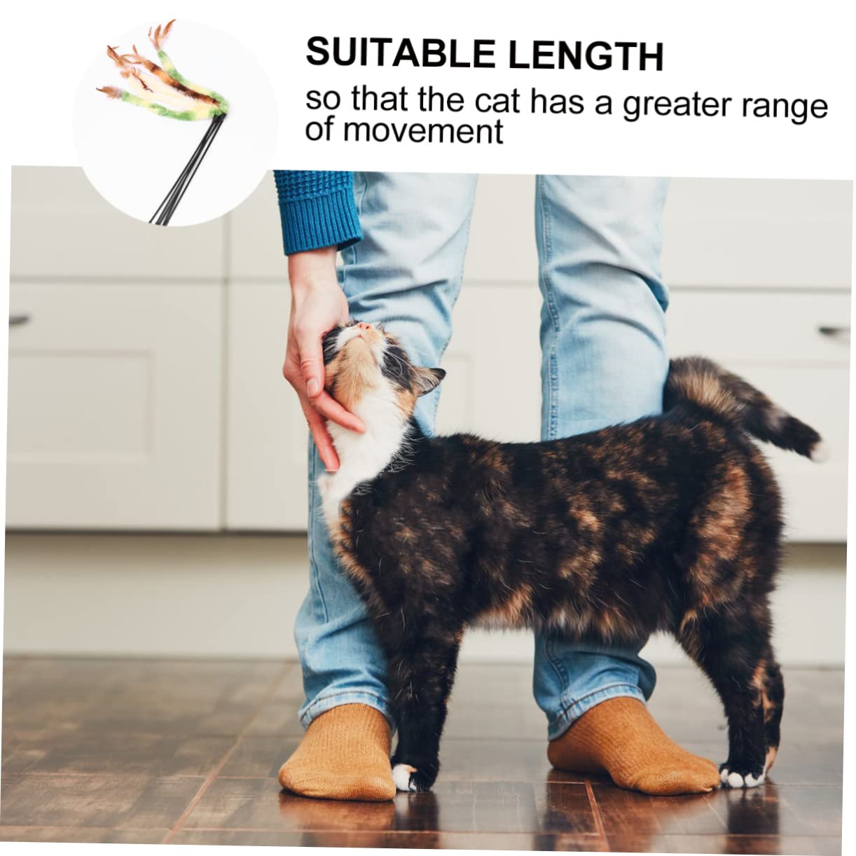 Ipetboom 15pièces Jouet Peluche pour Chat avec Rayé Et Plumes Accessoire Amusant pour Chats Renforcez Le Lien avec Votre Animal