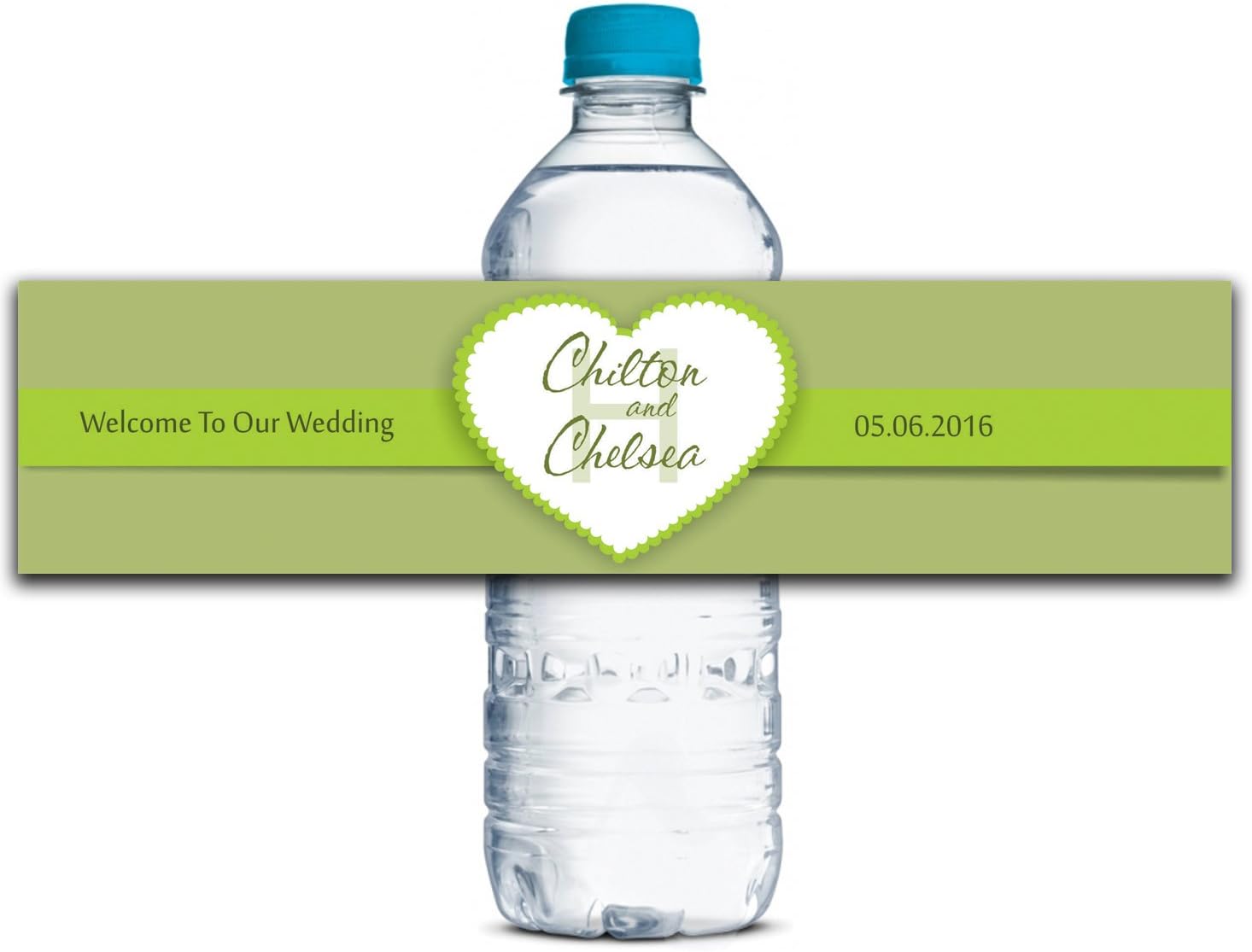 Personalized Water Bottle Labels Adhesive Waterproof Custom Wedding Stickers 8" x 2" Inches - 30 Lables