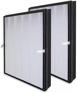 For TaoTronics Air Purifier TT-AP003 Filter White HEPA Activated Carbon Filtration,H13 3-Stage Filtration Activated carbon 2-IN-1 Air Clean Dust VOCs,2-Pack