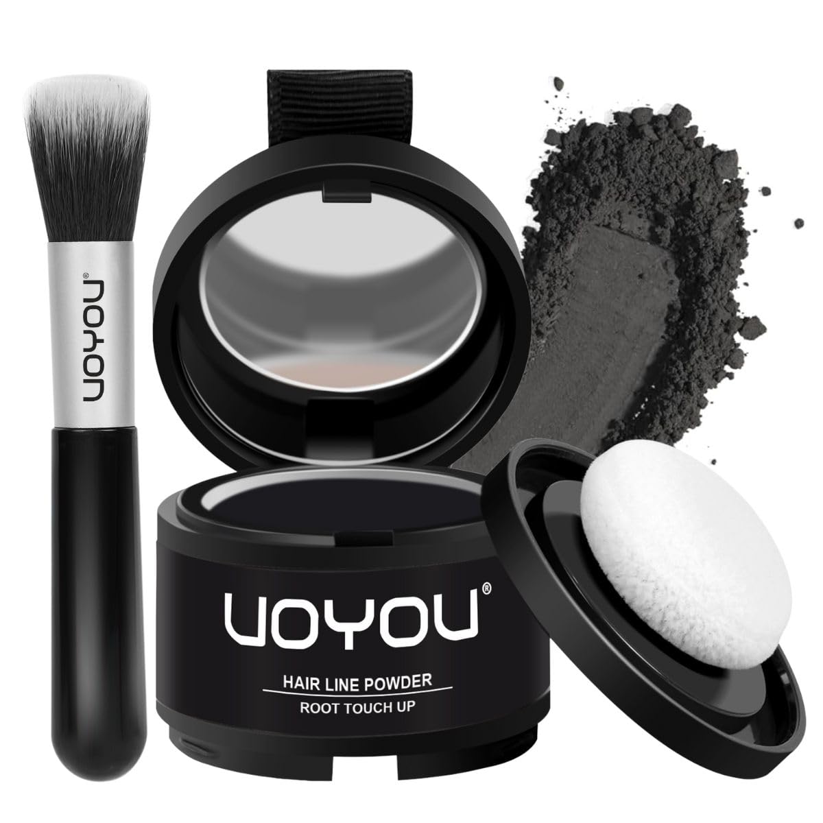 Root Touch Up Powder Instantly Conceals Hair Loss, Gray Root Cover Up Powder, Water & Sweat Resistant Hair Powder for Thinning Hair Men & Women,