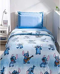 Manta Fleece Disney Stitch Solteiro Infantil Azul