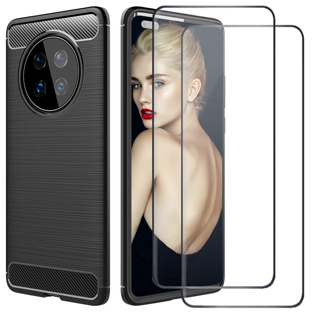 Mate 40 Pro Case Compatible for Huawei Mate 40 Pro Case with Screen Protector Silicone Cover for Mate 40 Pro Case Ultra Thin Rubber Bumper Colorful Protection Phone Case for Women Girls