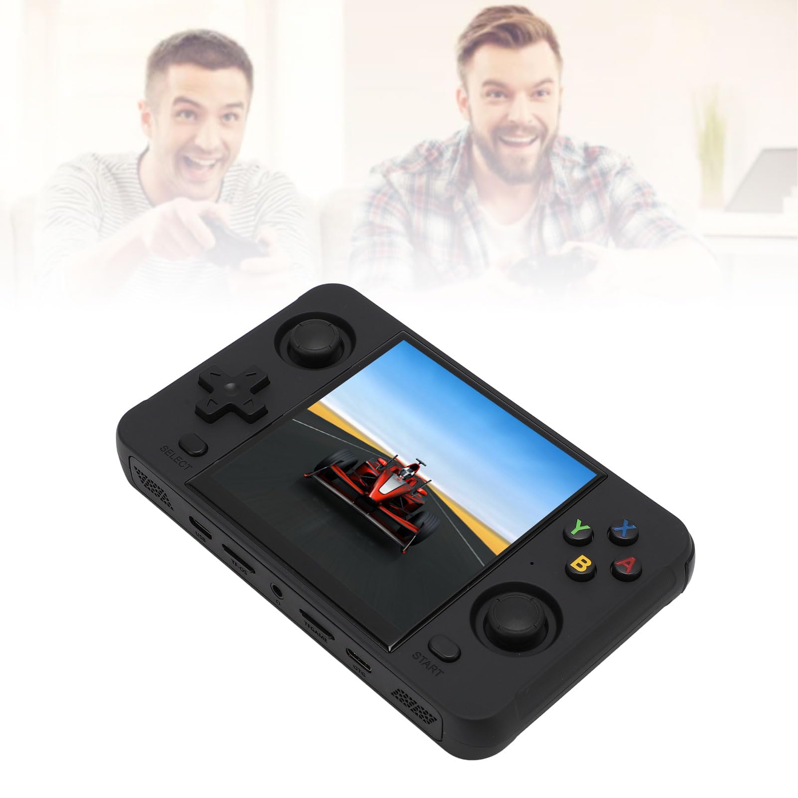 Console di Gioco Portatile con Schermo da 4 Pollici, Console di Gioco Portatile Open Source con Oltre 10.000 Giochi Integrati per Emulatori 3D Mainstream a 64 Bit (Black)