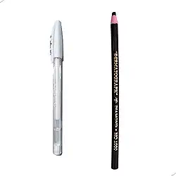 Lápis Dermatográfico + Caneta de Gel Branca Design de Sobrancelhas Profissional