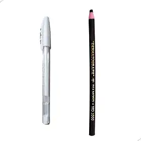 Lápis Dermatográfico + Caneta de Gel Branca Design de Sobrancelhas Profissional