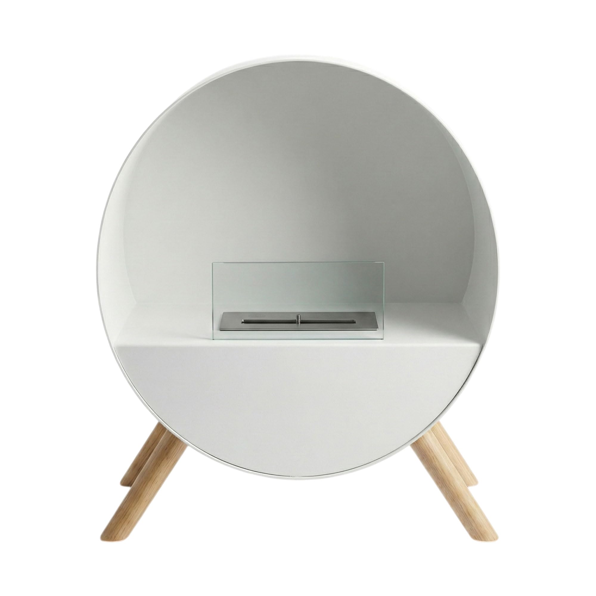 Frankystar Vénus Cheminée de sol 60 x 72 x 30 cm Pieds en bois de pin blanc