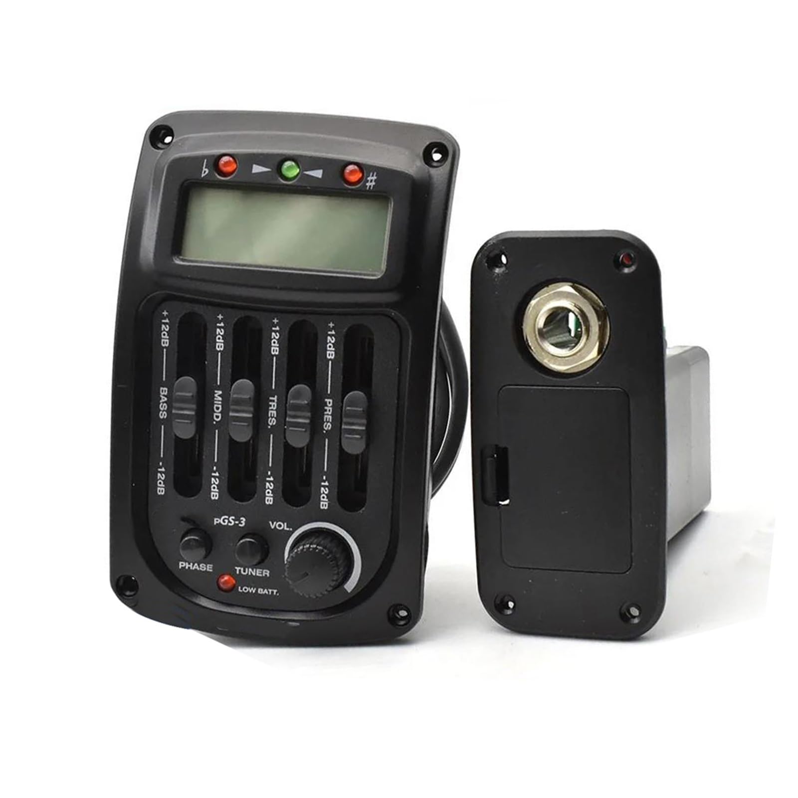 Pickup per strumenti ad arco Equalizzatore A 4 Bande Con Fase E Sintonizzatore Cromatico LCD Pickup Piezoelettrici Per Chitarra Acustica
