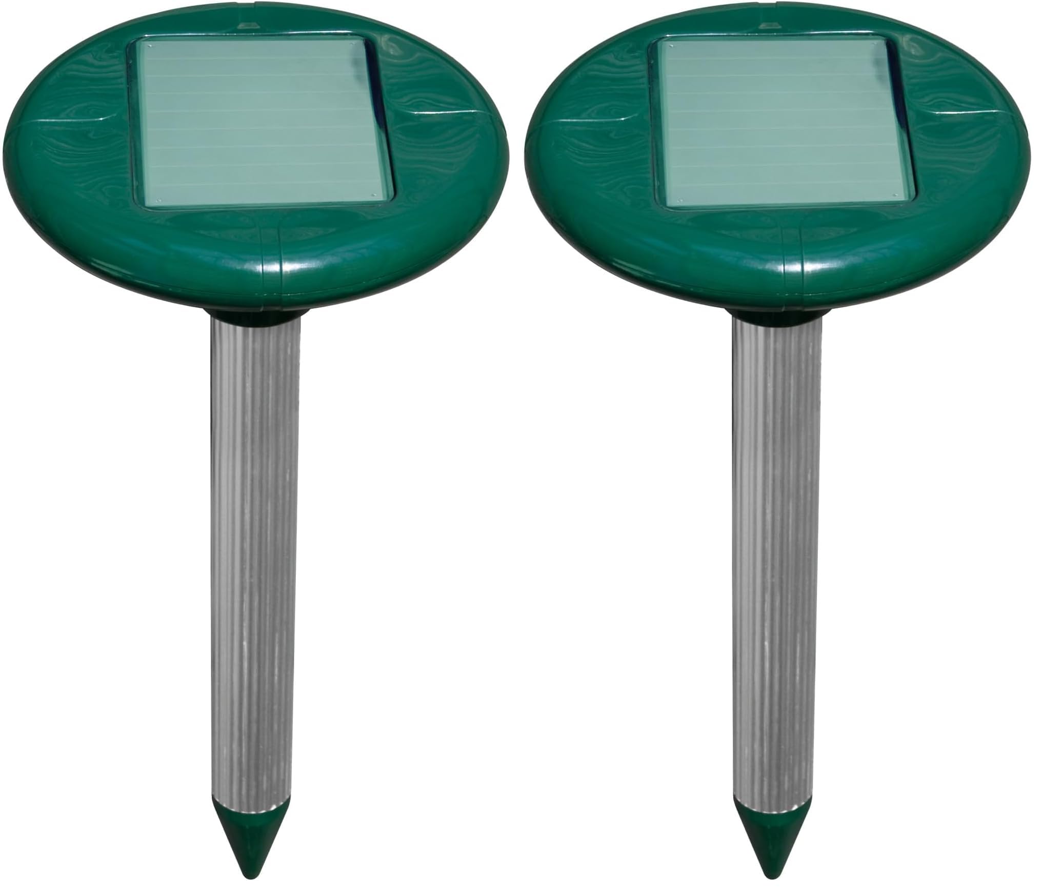 Windhager Wühlmaus- & Maulwurfvertreiber SOLAR, Wühlmausabwehr, Maulwurfschreck, Maulwurfvertreiber, Schlagenabwehr, Eidechsenabwehr, Wirkungsbereich ca. 750m², 02112, Grün (Packung mit 2)
