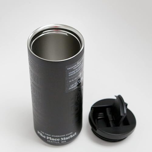 Miniatura 2 de Starbucks The First Store Pike Place - Vaso de acero inoxidable (12 onzas, negro)